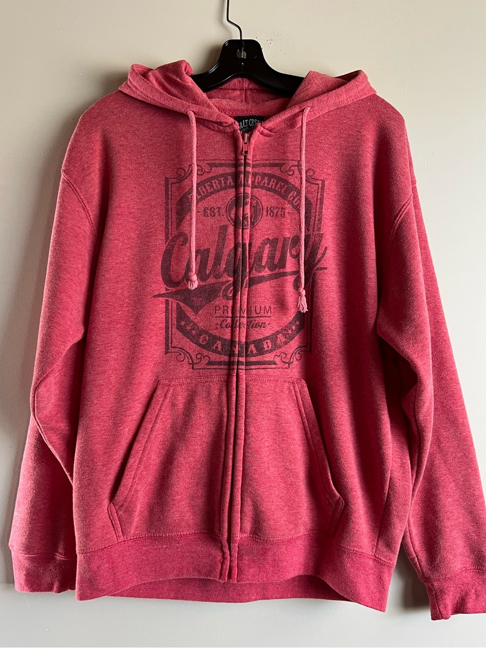 Salt Creek Supply Co Pink Full Zip Graphic Hoodie Sweatshirt Size medium Casual